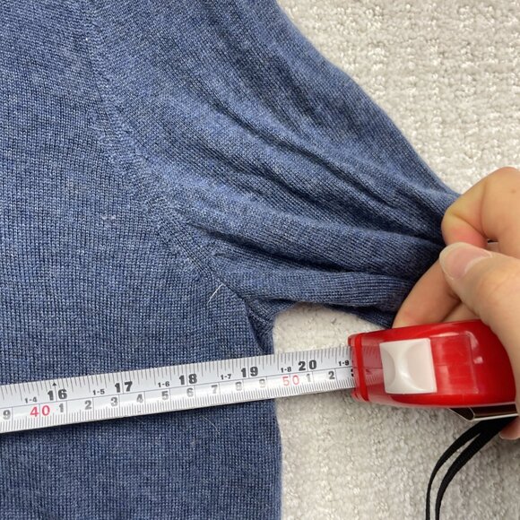 Joseph Abboud Long sleeve Sweater Fine Merino Wool Light Blue Preppy Mens Sz M - Picture 8 of 11